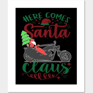 Christmas Santa Coming Posters and Art